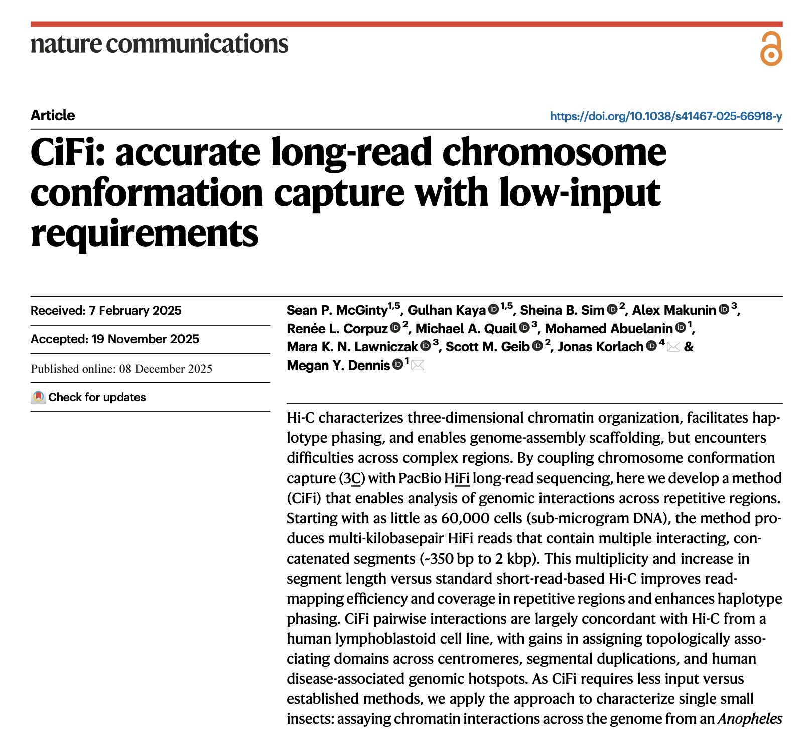 CiFi nature paper